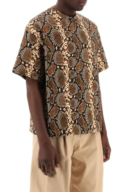 Jil Sander  |Crew Neck Unisex Street Style Cotton Short Sleeves Python