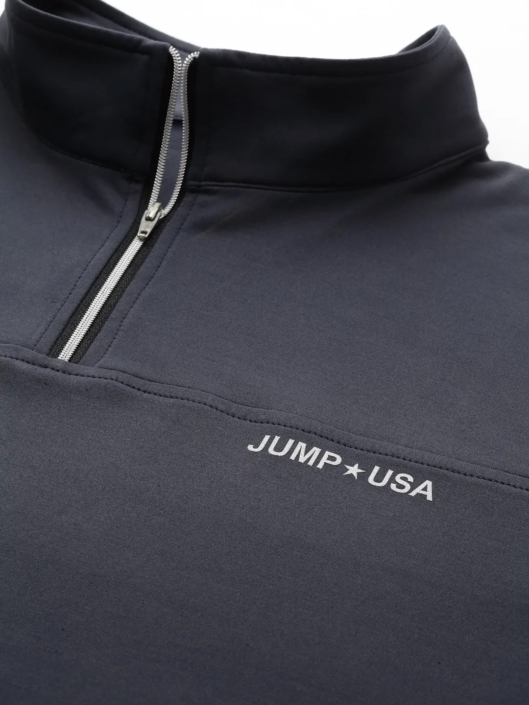 JUMP USA Outdoor Men Navy Blue Rapid-Dry Solid T-Shirts