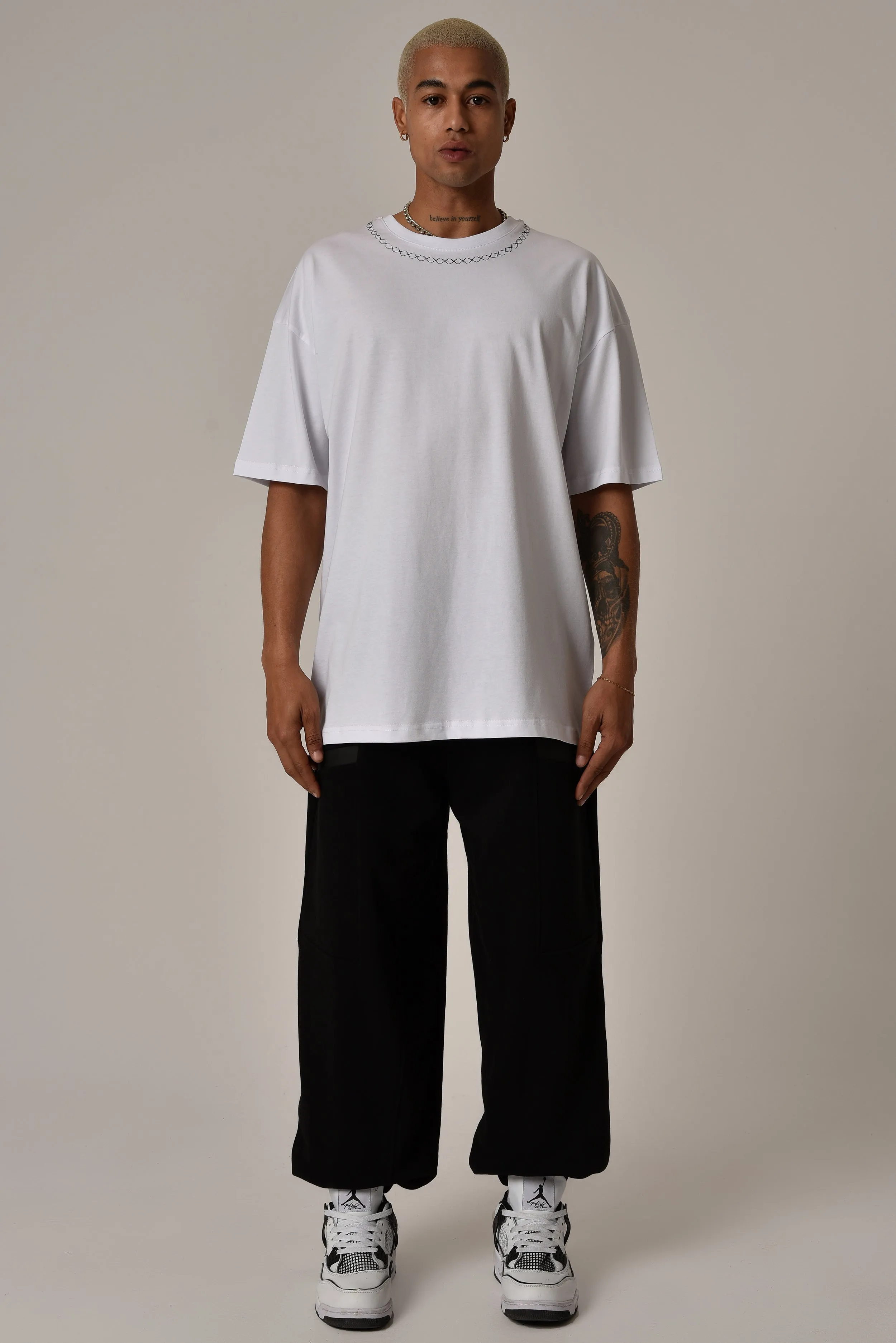 Keep Out Oversized Tee White