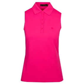 Ladies G/FORE Sleeveless Golf Polo Knockout Pink