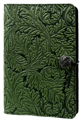 Large Leather Journal -  Acanthus Leaf in Fern