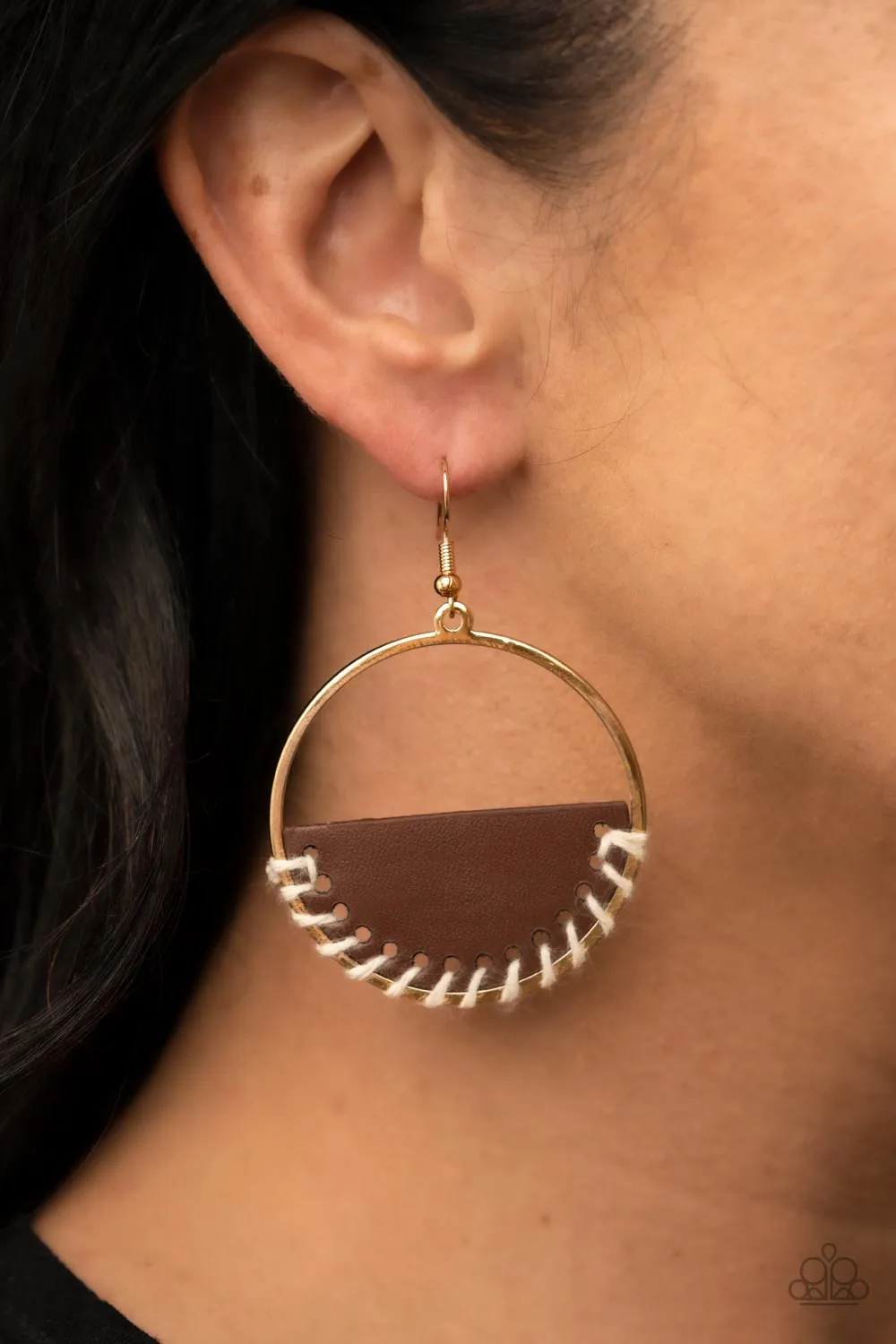 Lavishly Laid Back - Brown ~ Paparazzi Earrings