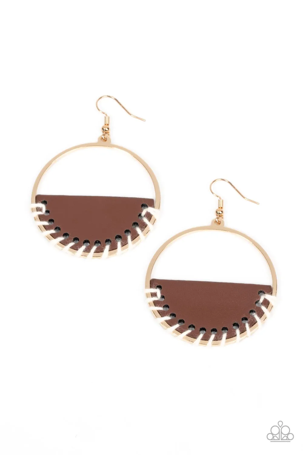 Lavishly Laid Back - Brown ~ Paparazzi Earrings