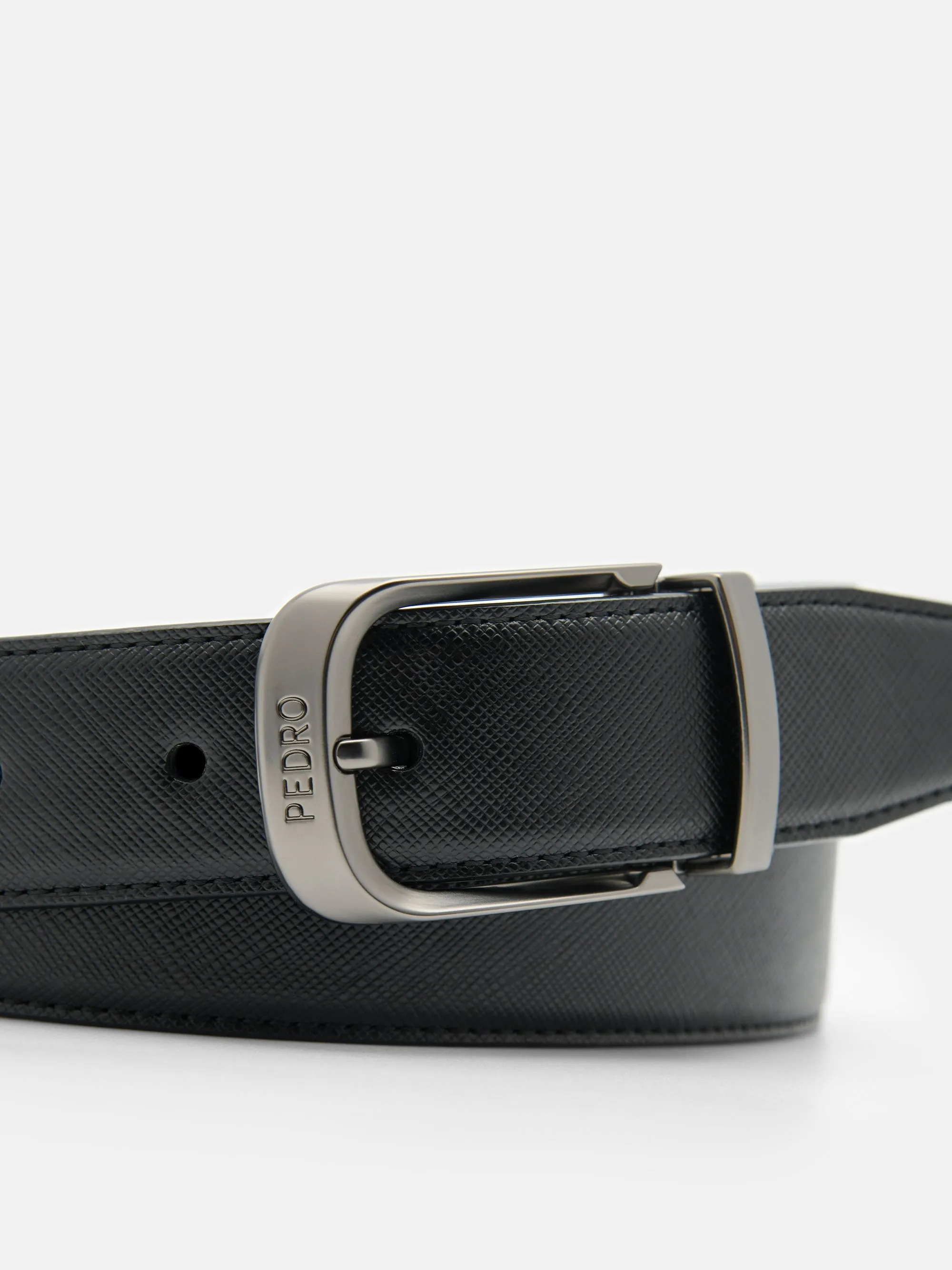 Leather Reversible Pin Belt