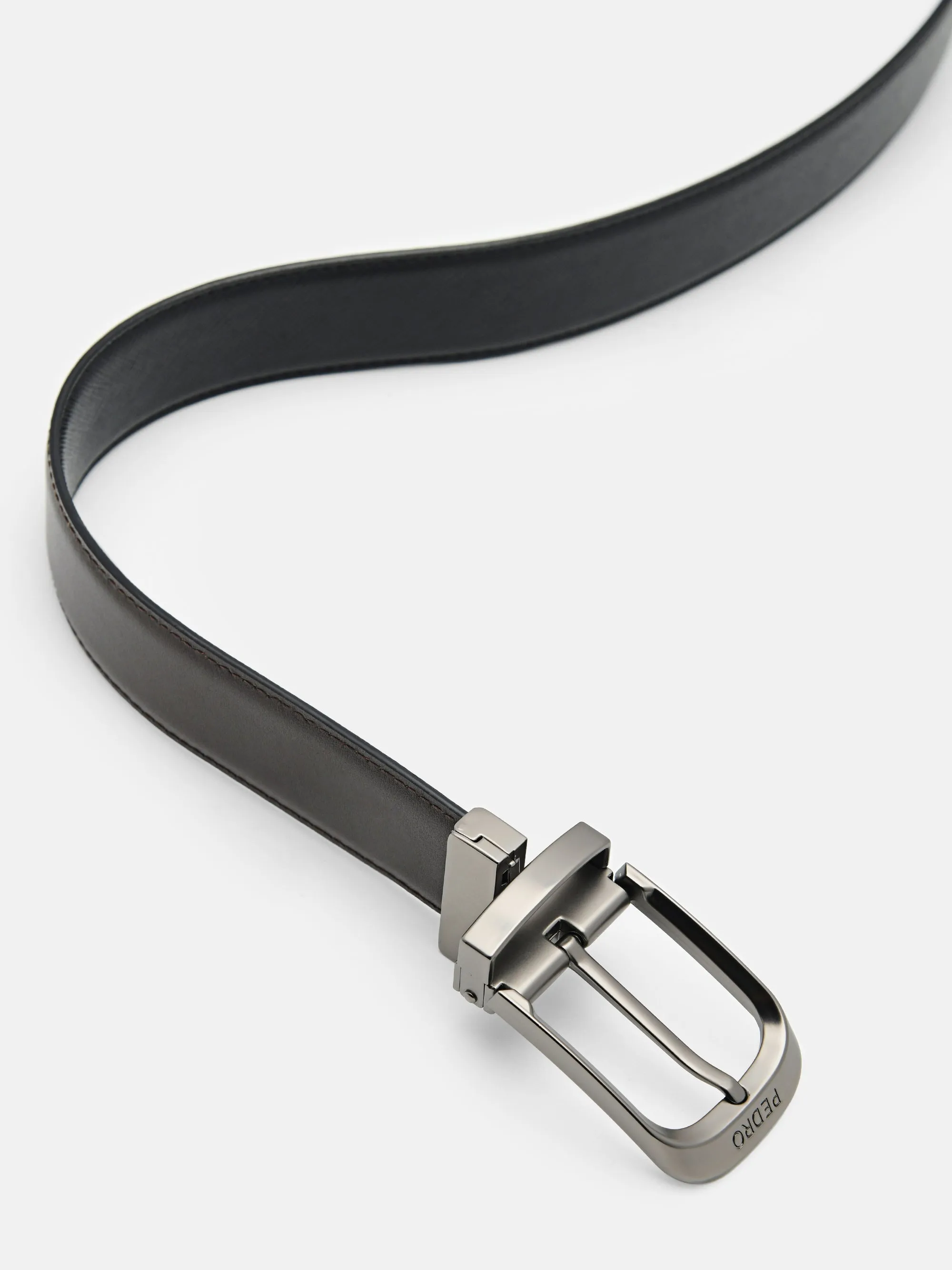 Leather Reversible Pin Belt