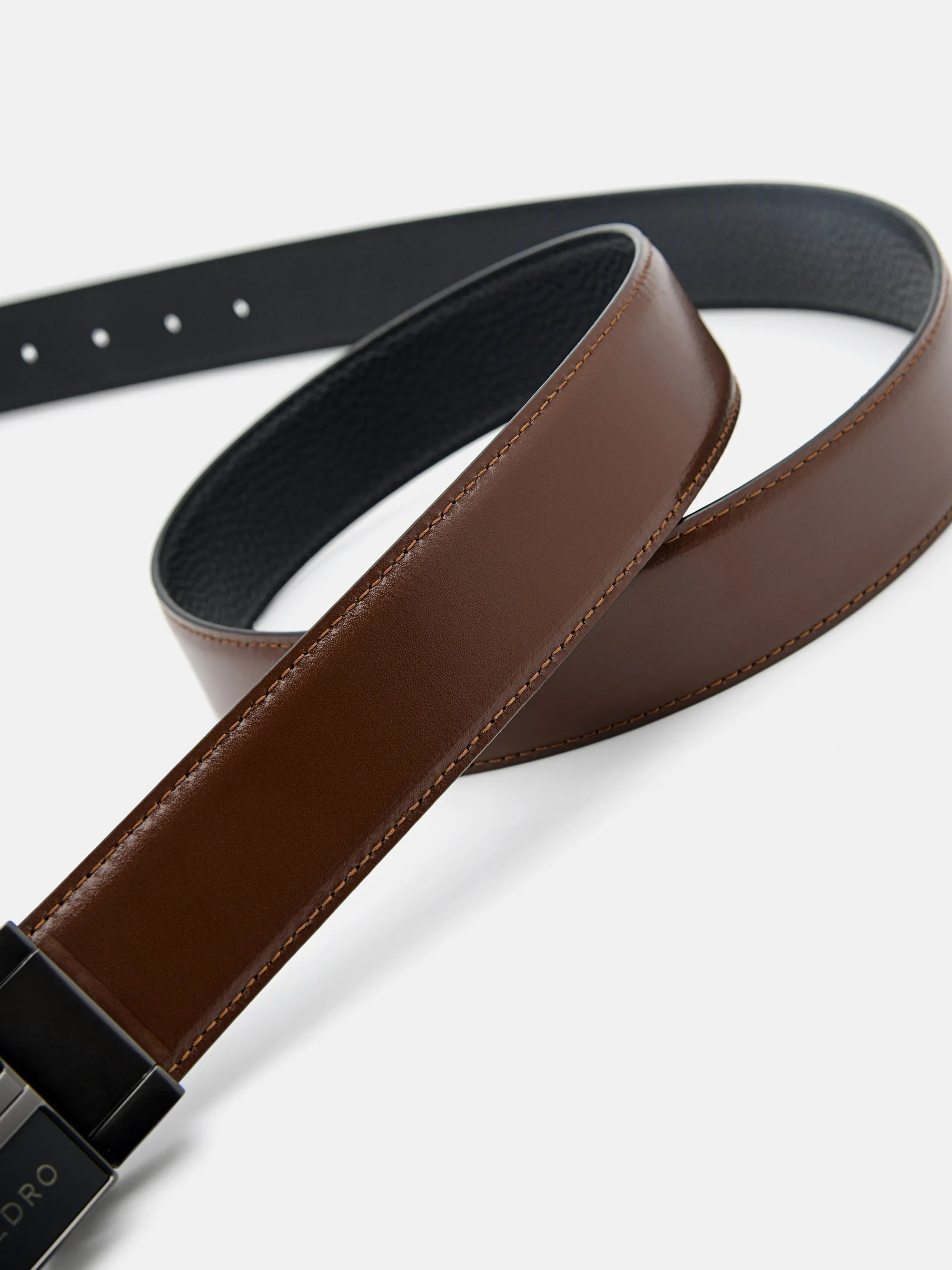 Leather Reversible Tang Belt