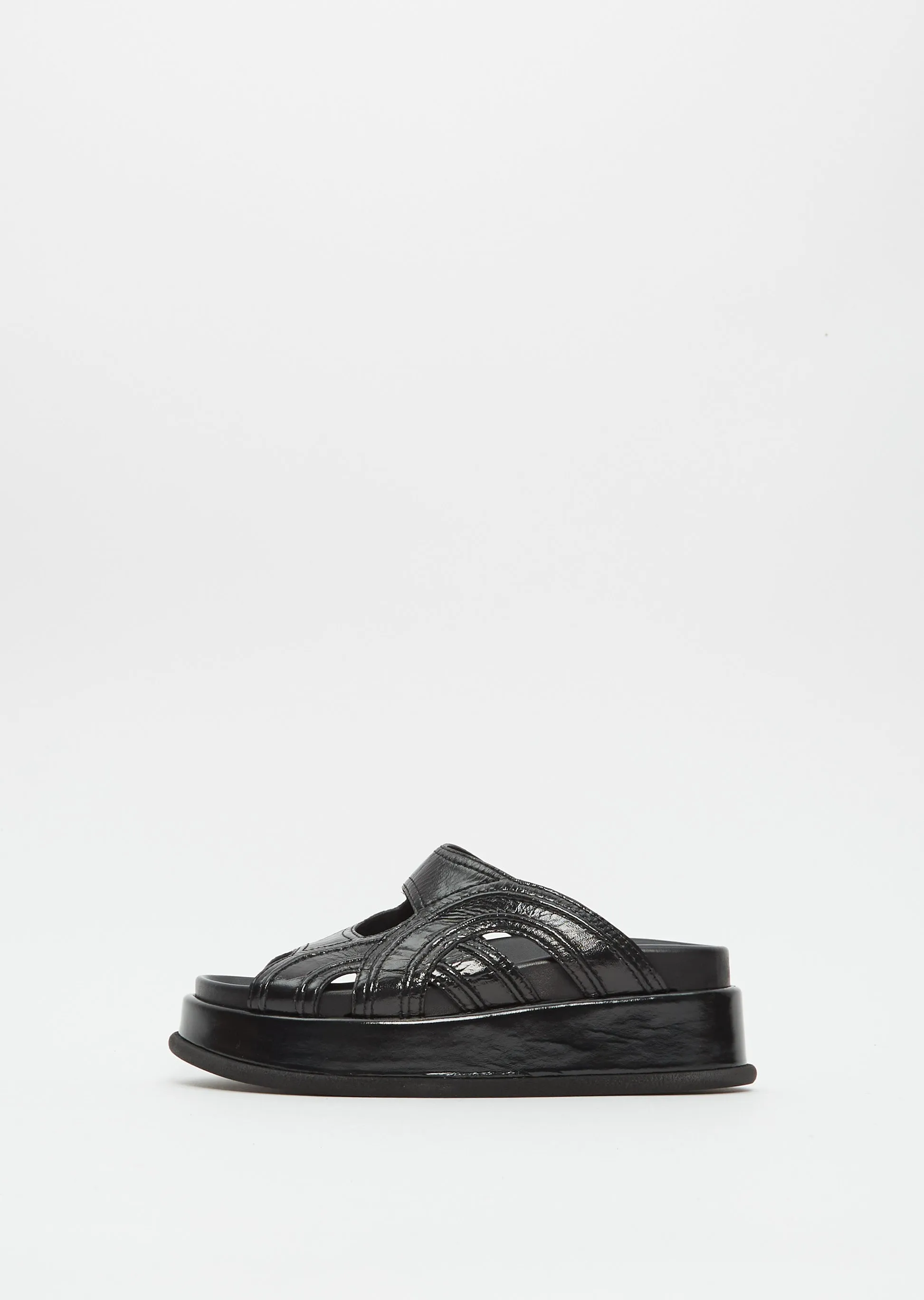 Leather Sandal — Black