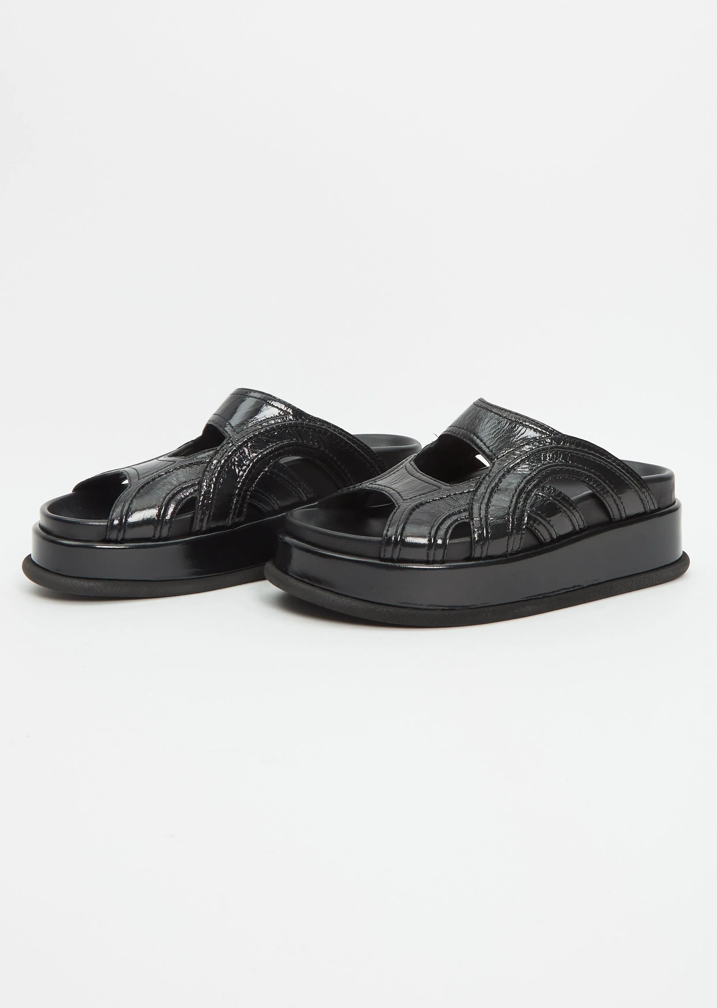 Leather Sandal — Black