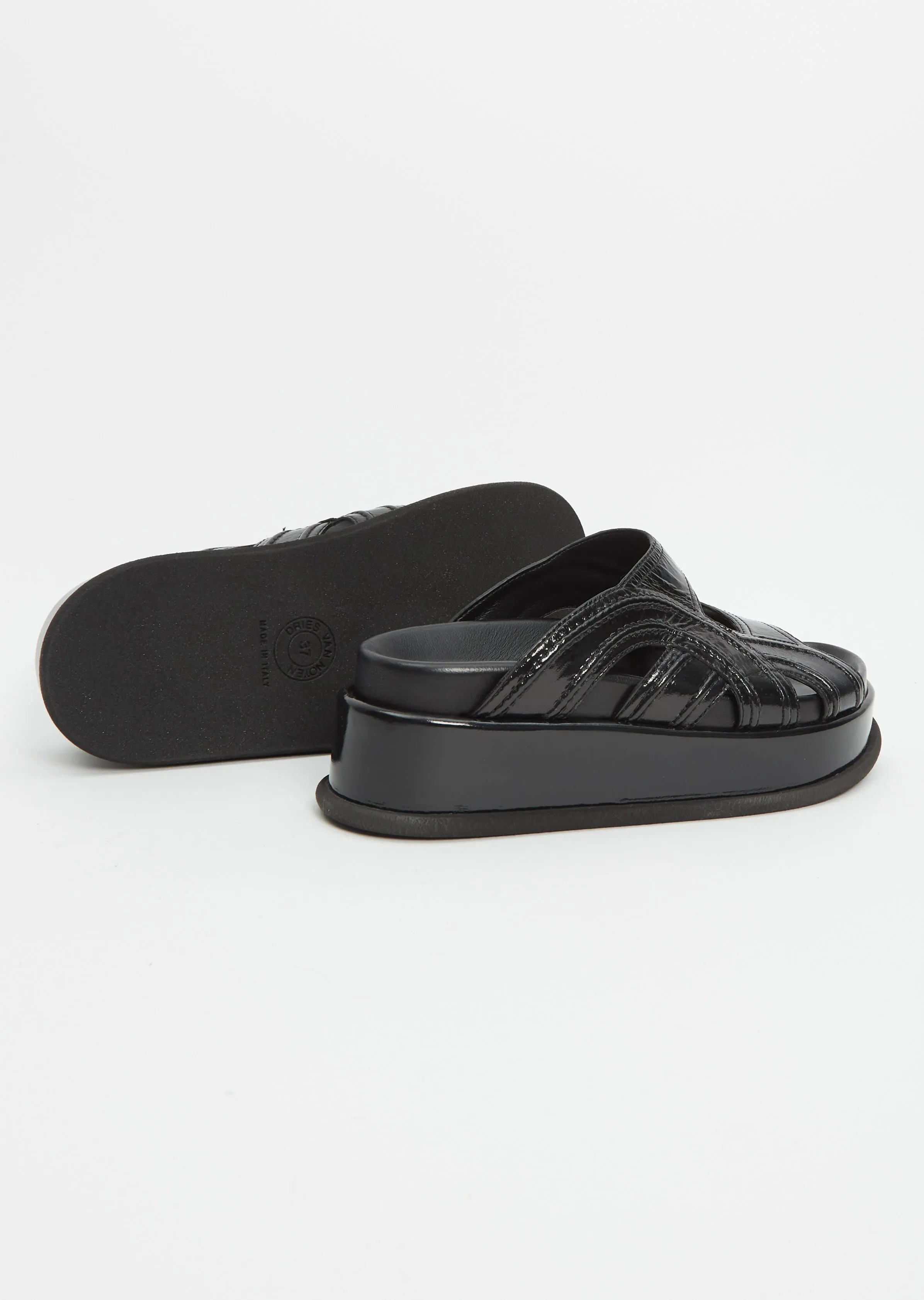 Leather Sandal — Black