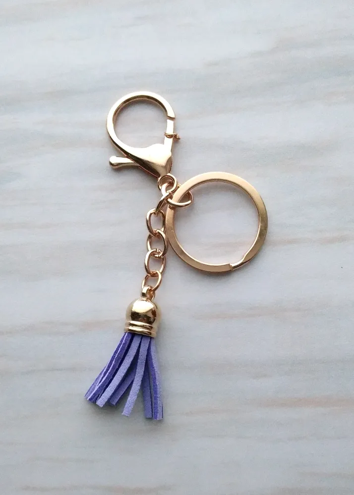 Leather Tasseled Key Ring