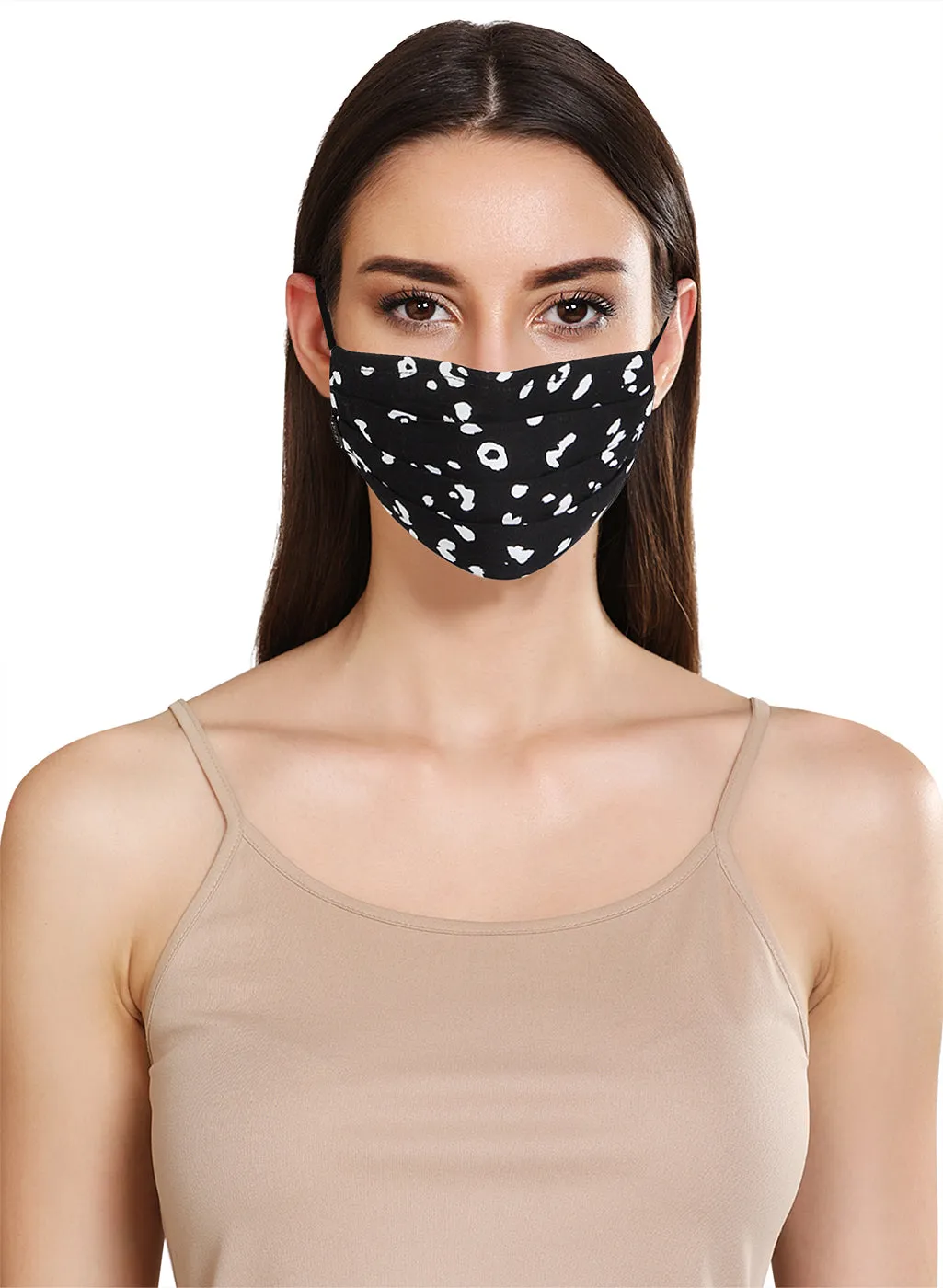 Leo Print Layered Face Mask