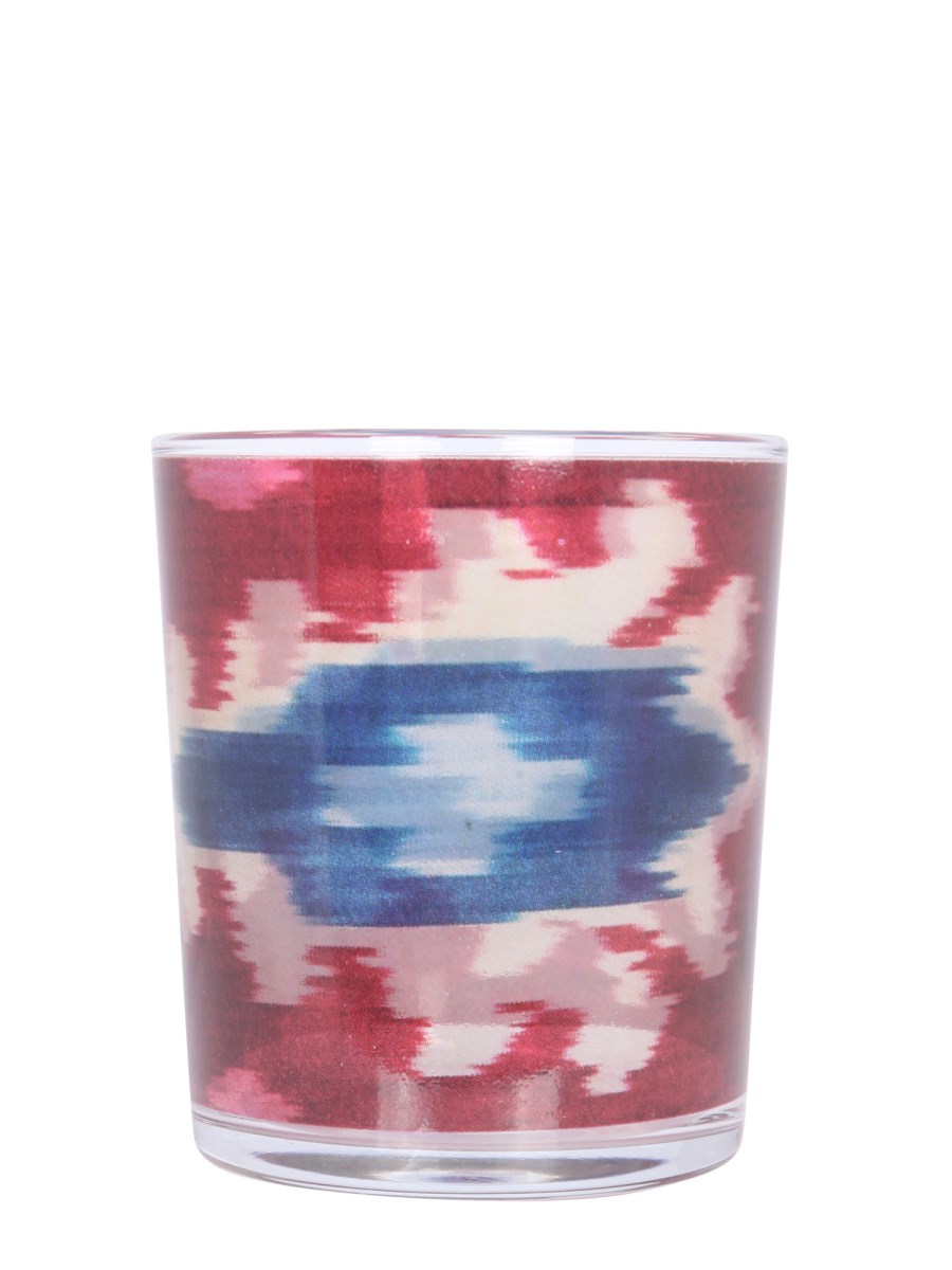 LES-OTTOMANS    GLASS CUP WITH IKAT GOLD PRINT