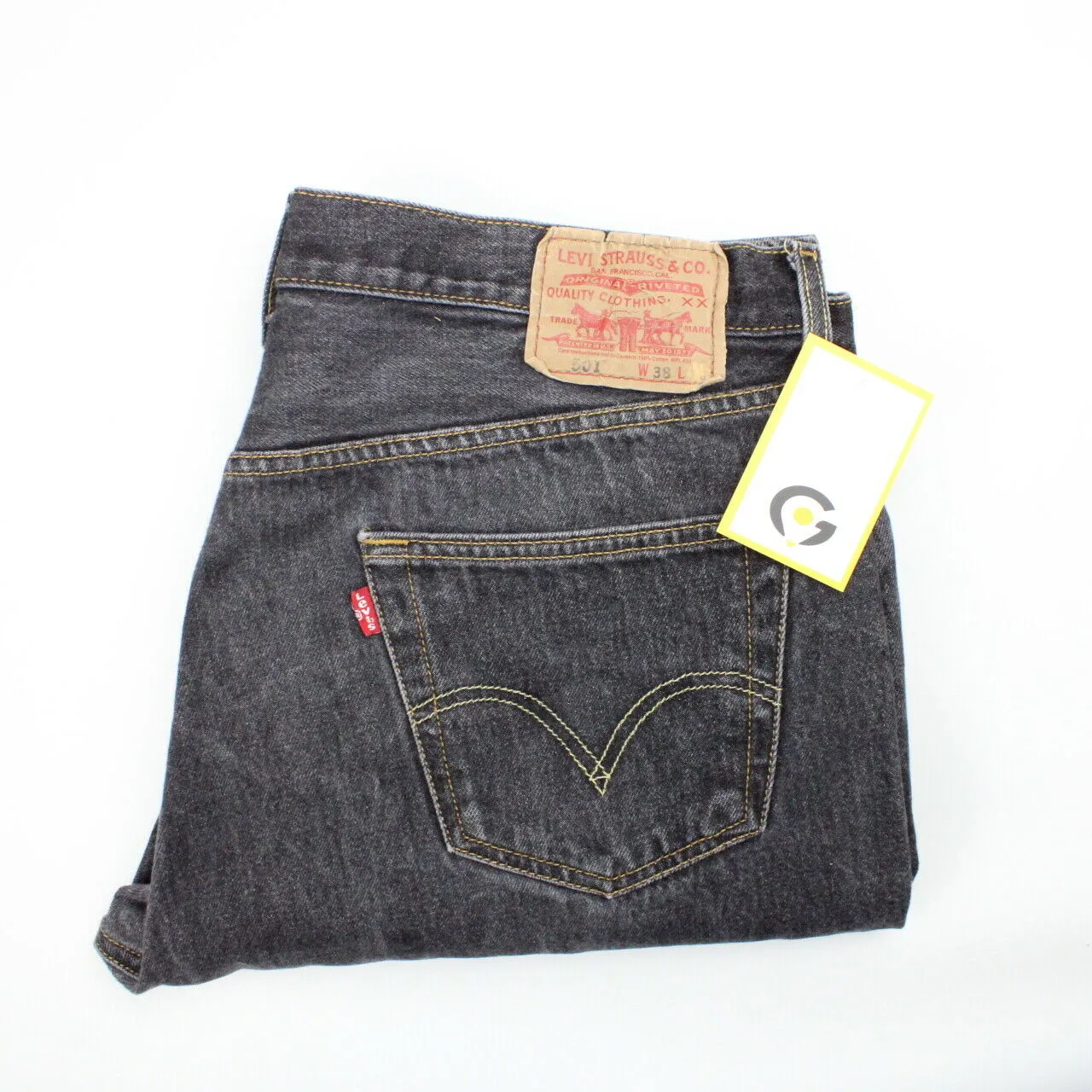 LEVIS 501 Jeans Black Charcoal | W38 L28