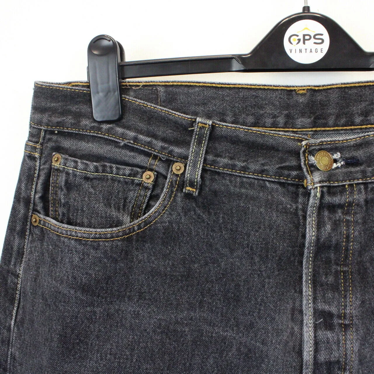 LEVIS 501 Jeans Black Charcoal | W38 L28