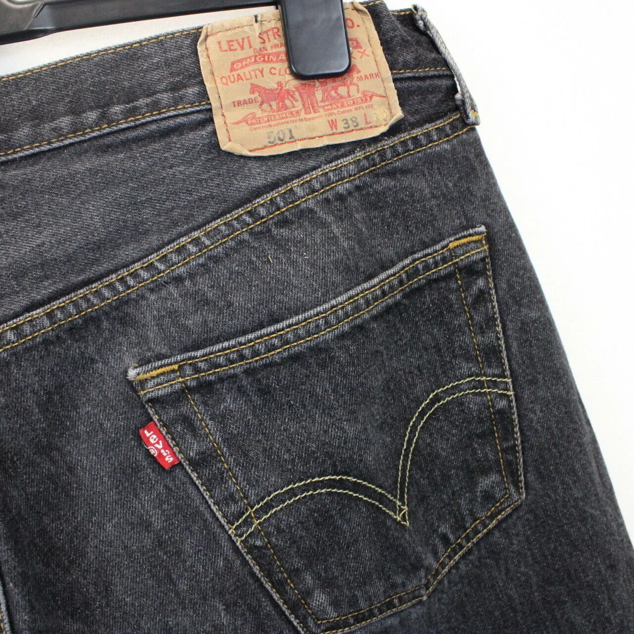 LEVIS 501 Jeans Black Charcoal | W38 L28