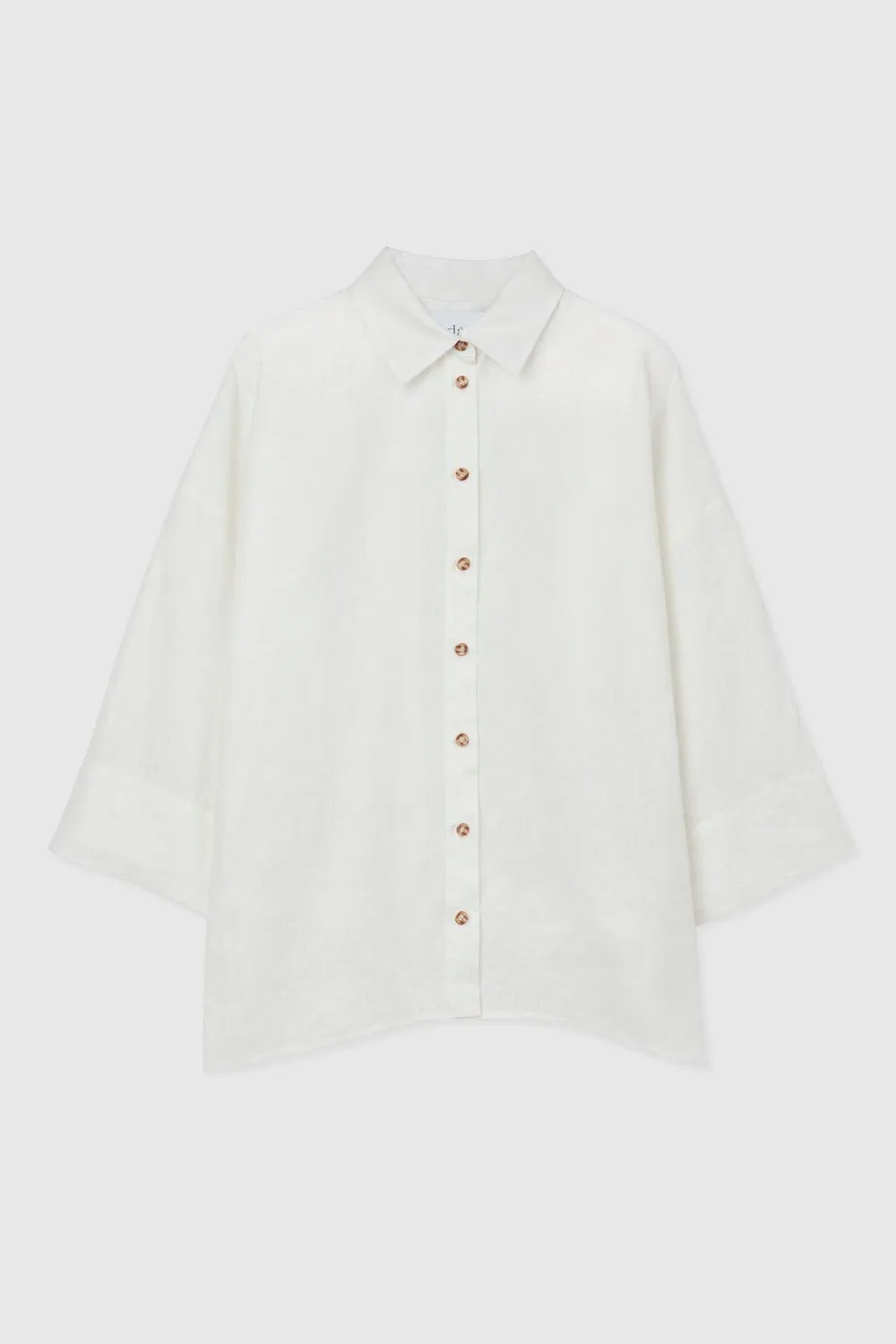 LINEN OVERSIZED SHIRT | WHITE