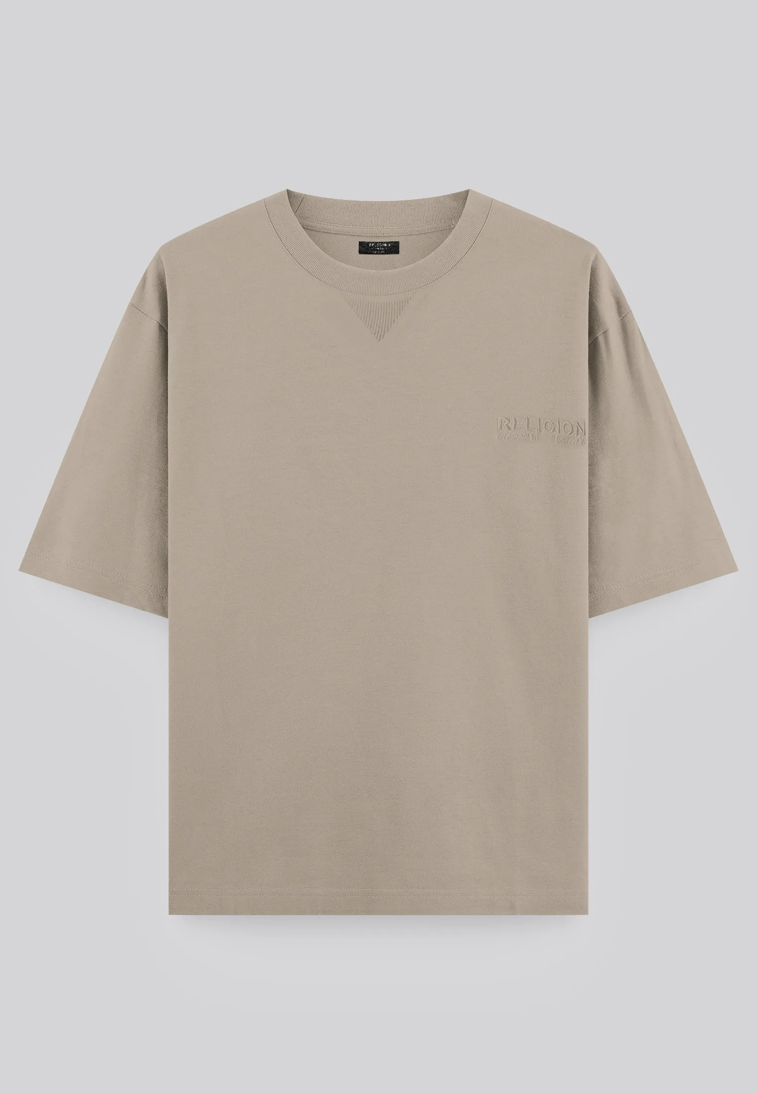 LOGO OVERSIZED T-SHIRT FAWN