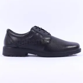 Lorenzo Laced Leather Shoe - Black Leather