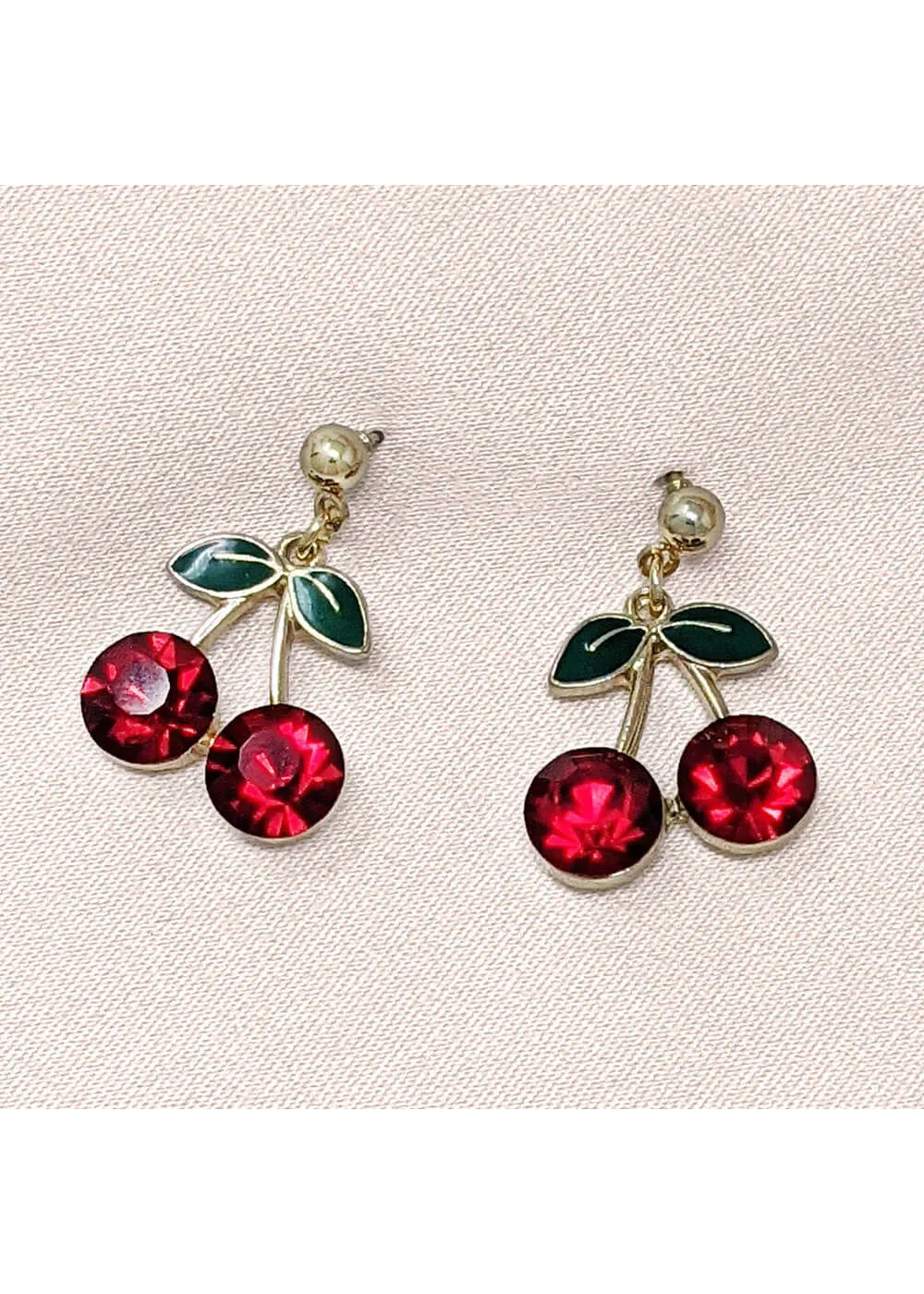 Love Vintage Cherry 50's Earrings Red