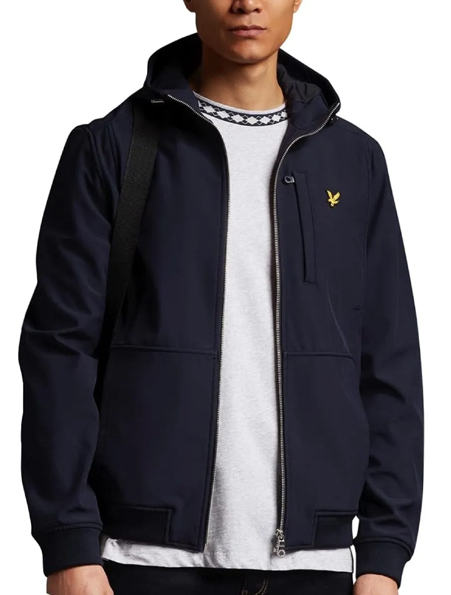 Lyle & Scott Casual Softshell Hooded Jacket Dark Navy