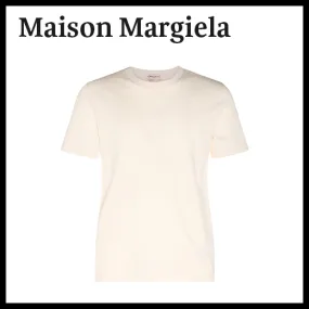 Maison Margiela  |Crew Neck Plain Cotton Short Sleeves Designers