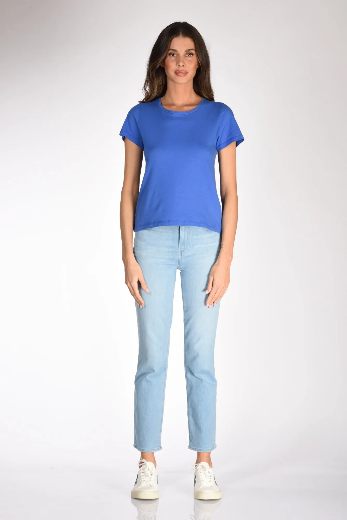 Majestic Filatures Paris Tshirt M. Corta Bluette Donna