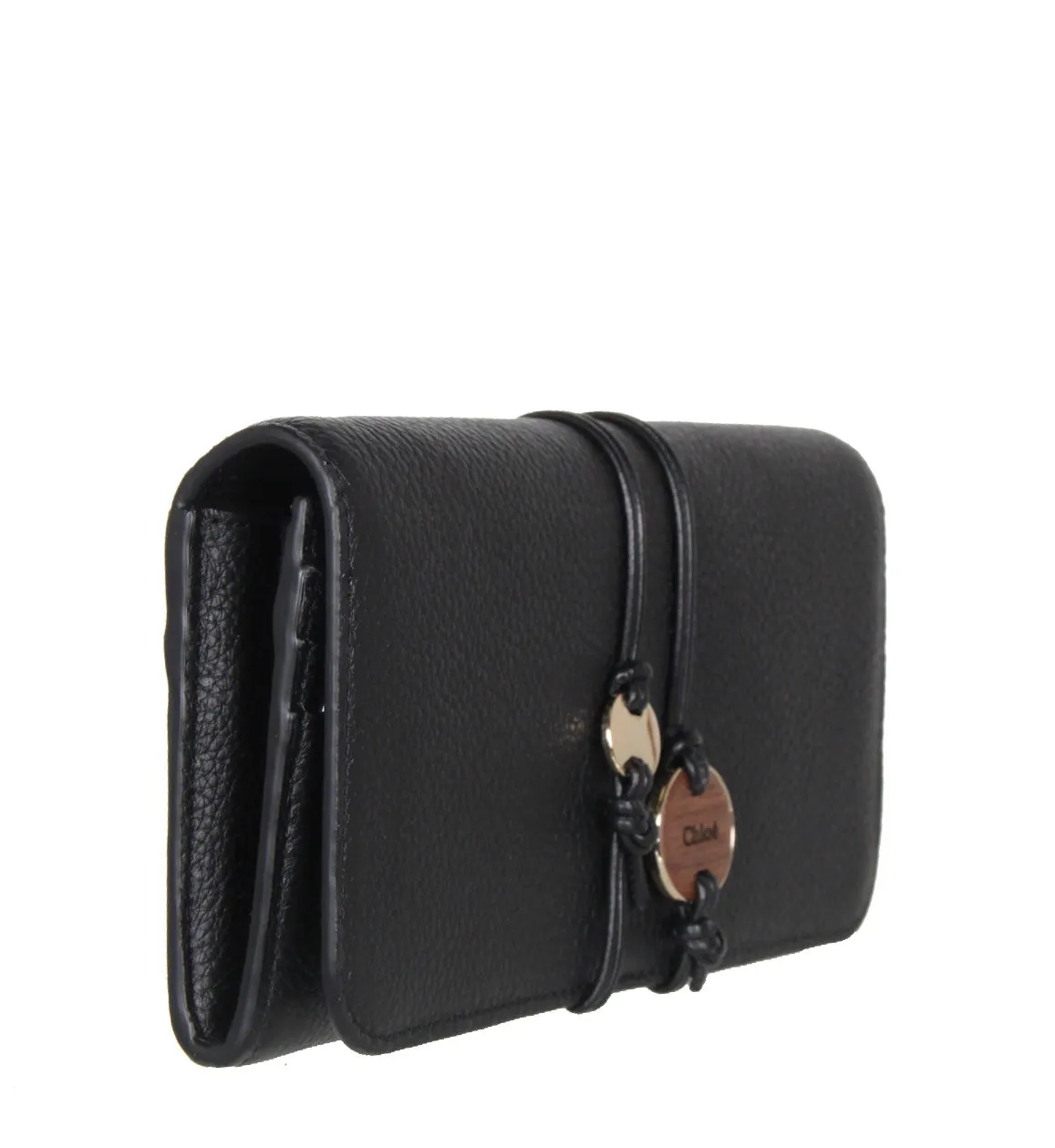 Malou Flap Long Wallet, Black