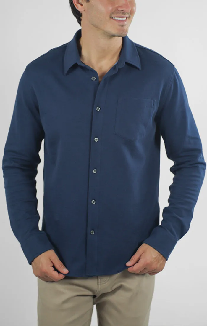 Manor Long Sleeve Cotton Double Face Shirt