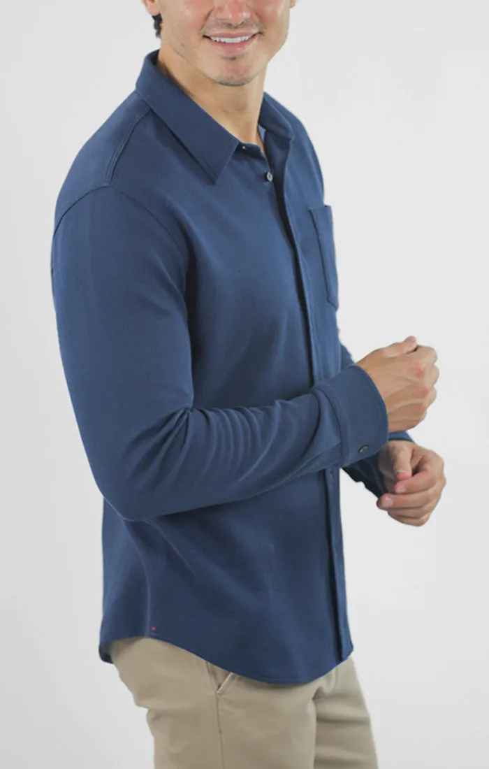 Manor Long Sleeve Cotton Double Face Shirt