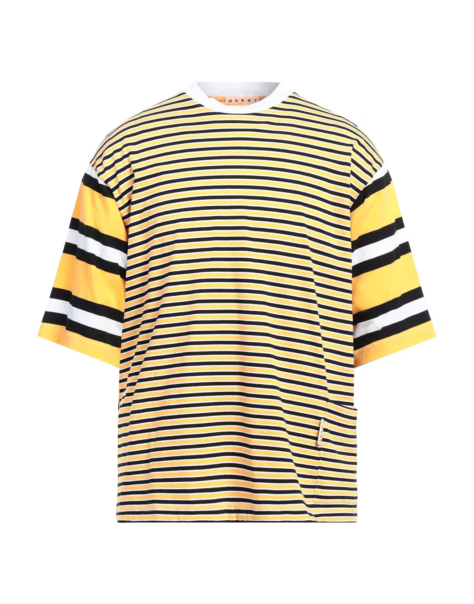 MARNI  |Crew Neck Stripes Cotton Short Sleeves Oversized Logo