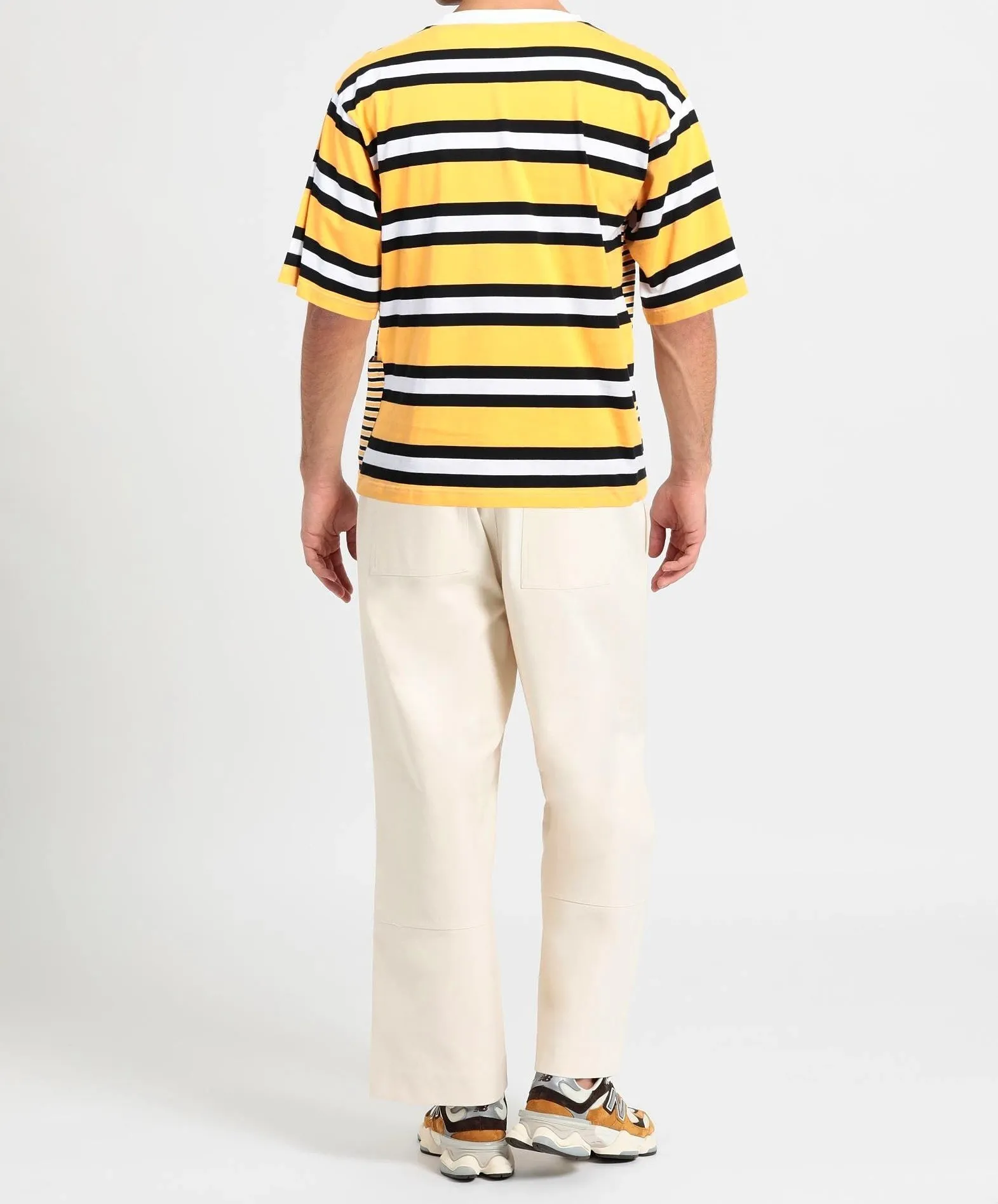 MARNI  |Crew Neck Stripes Cotton Short Sleeves Oversized Logo