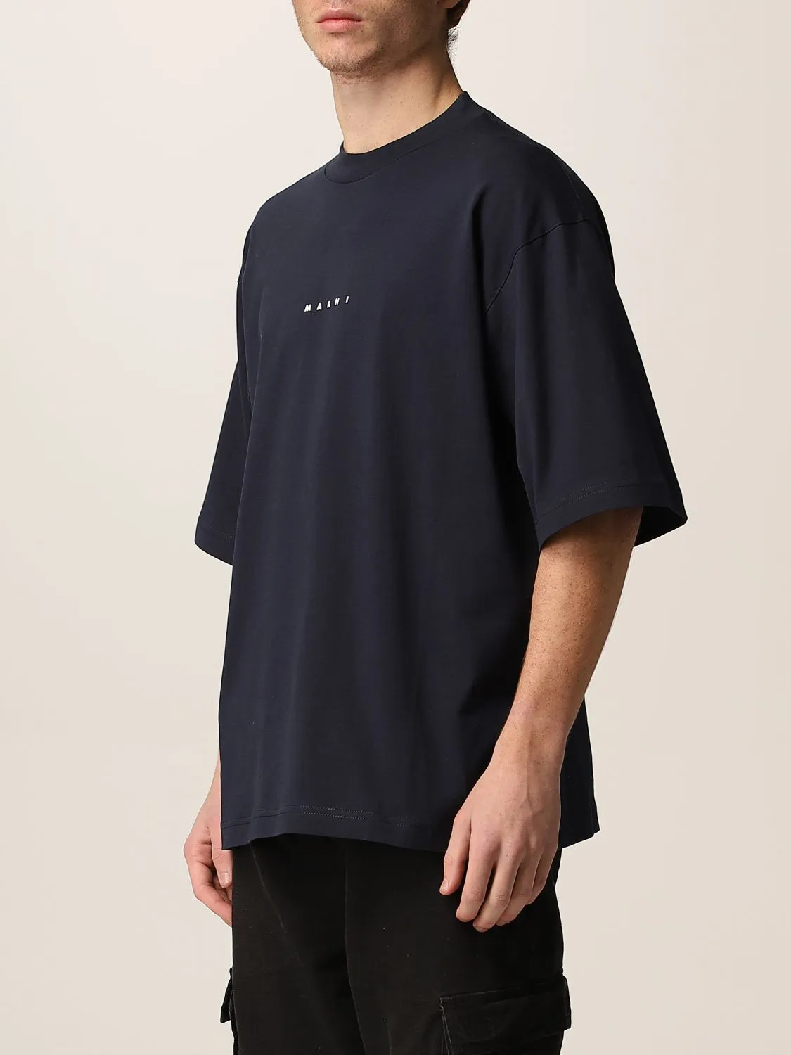 MARNI  |Crew Neck U-Neck Plain Cotton Short Sleeves Logo Designers