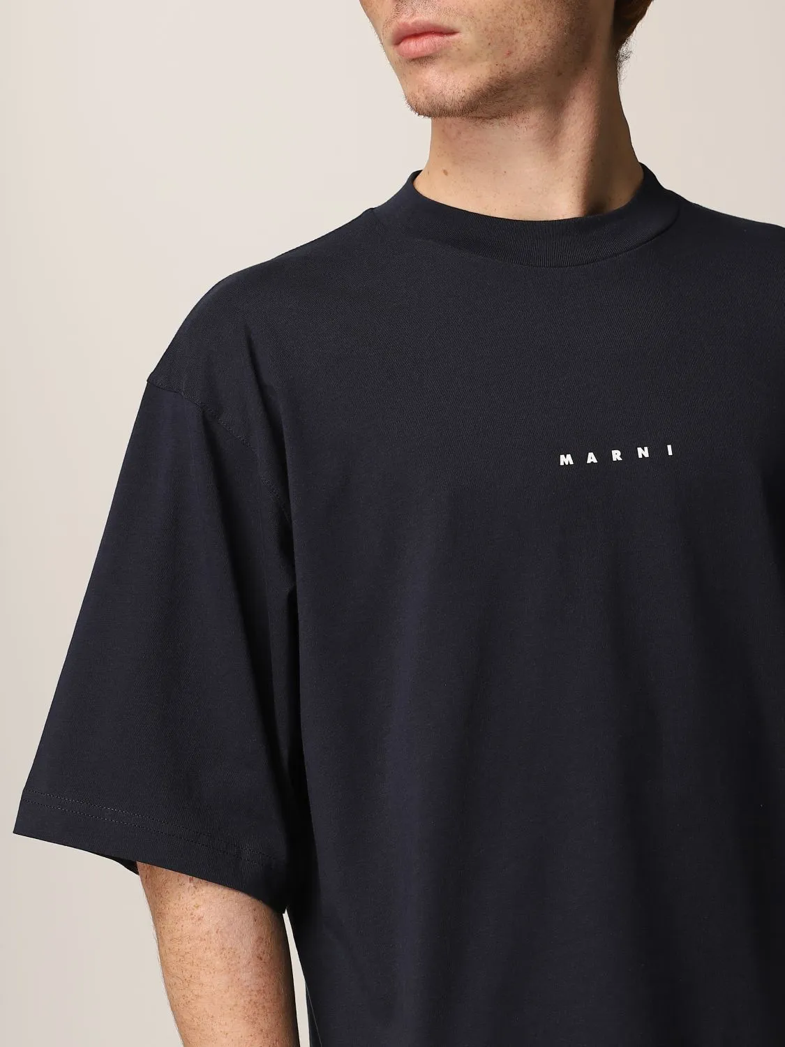 MARNI  |Crew Neck U-Neck Plain Cotton Short Sleeves Logo Designers