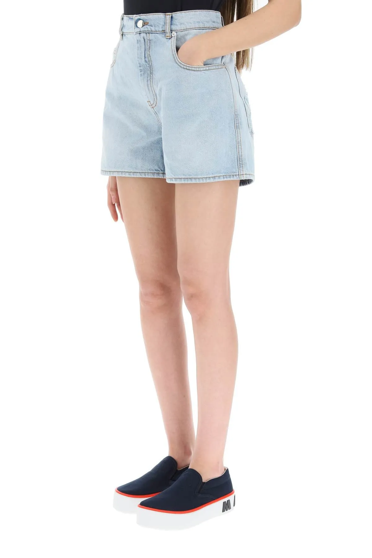 Marni Logo Patch Denim Shorts