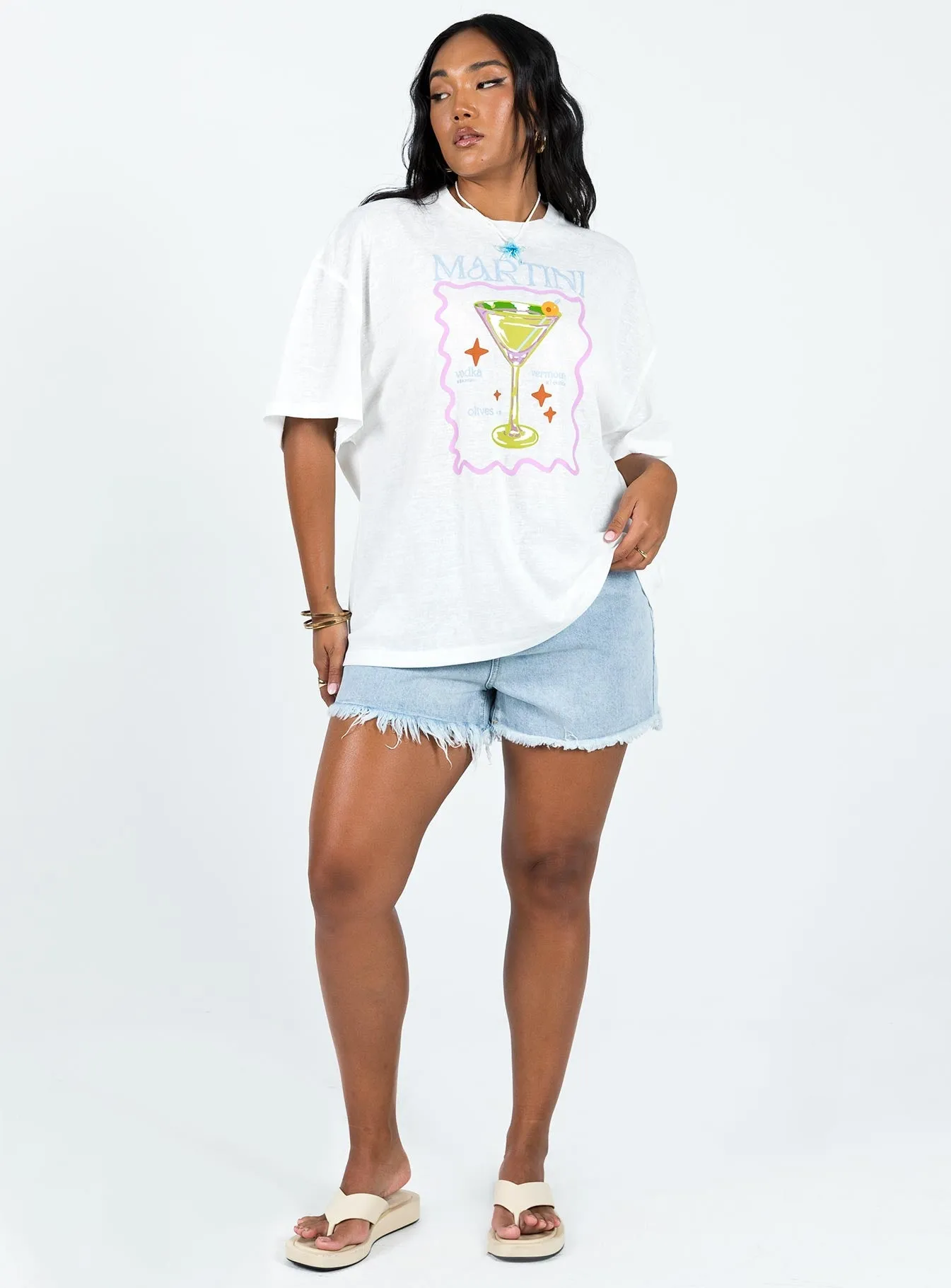 Martini Oversized Tee White