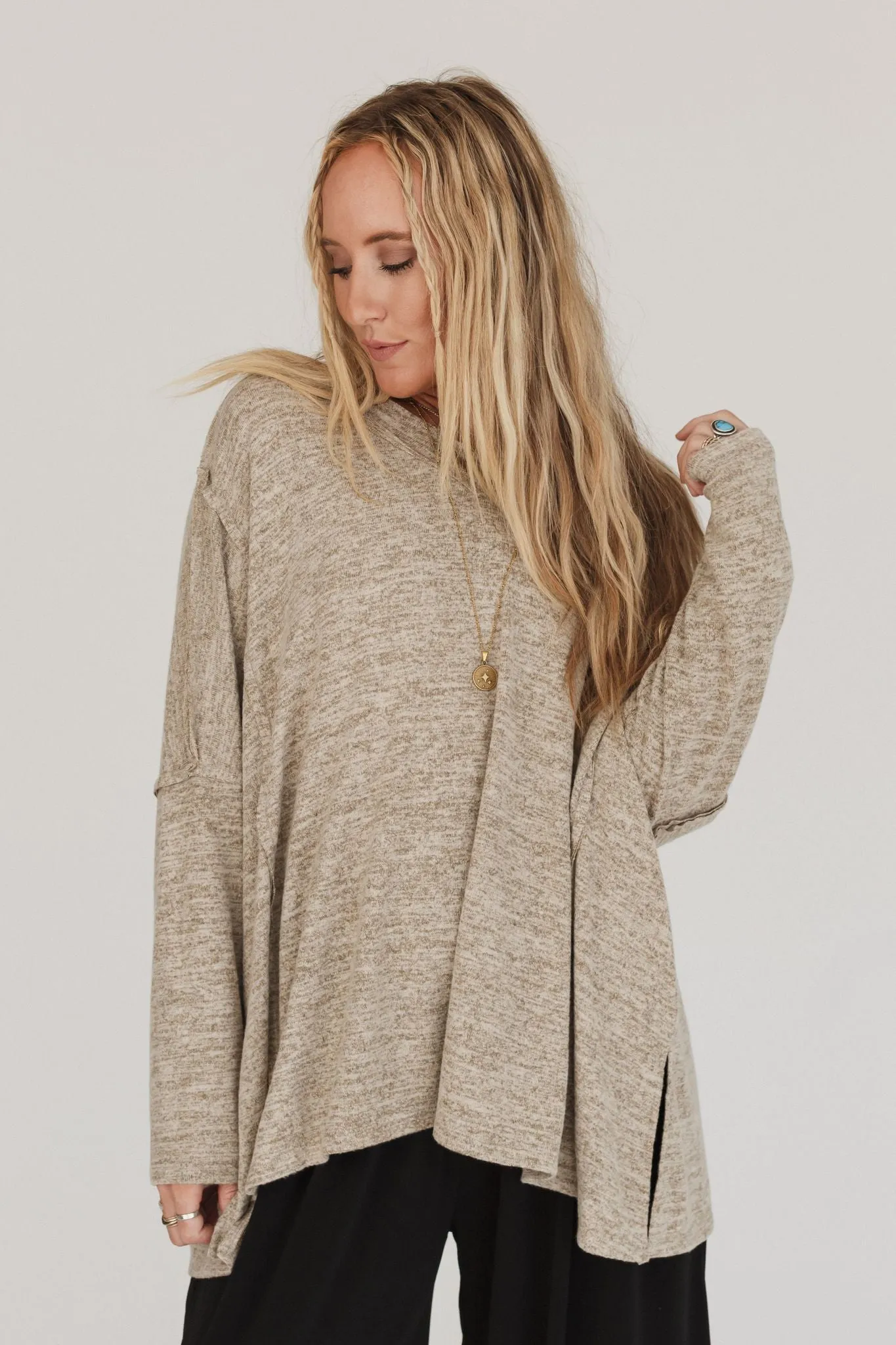 Maxwell Oversized Top - Oatmeal