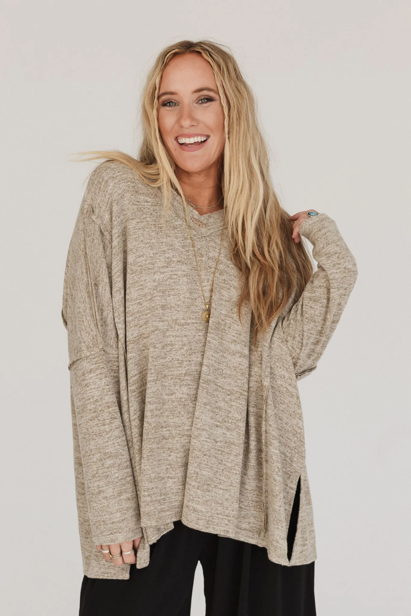 Maxwell Oversized Top - Oatmeal