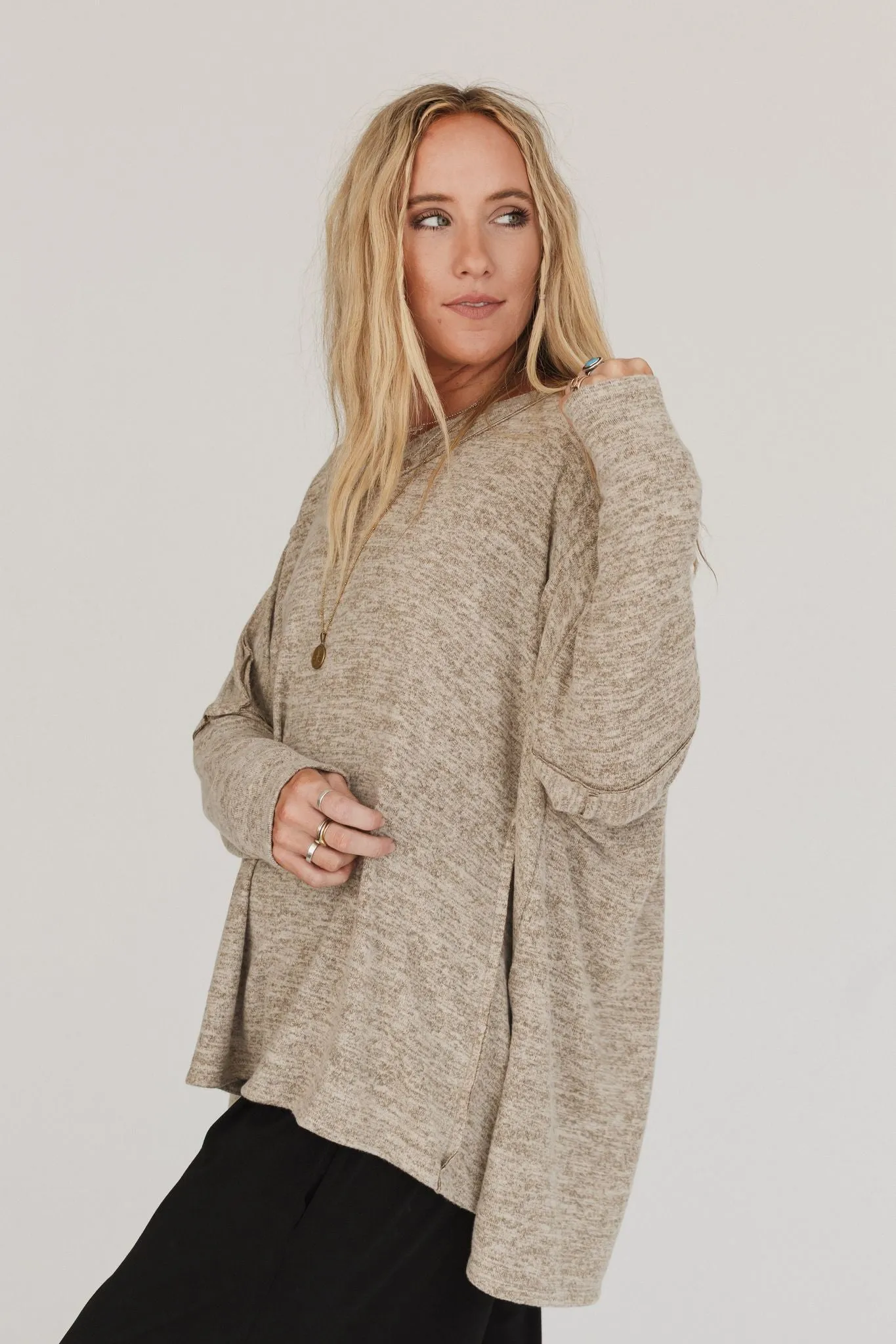 Maxwell Oversized Top - Oatmeal