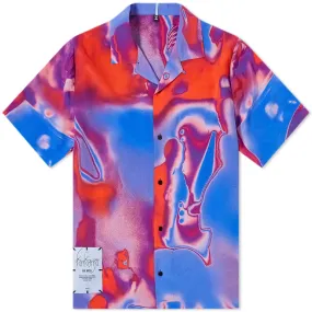 McQ Rave Print Vacation ShirtRed & Nebula Blue