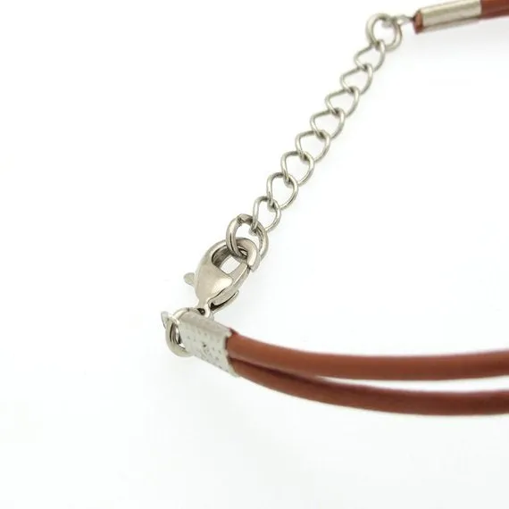 Medical Alert ID Leather Bracelet