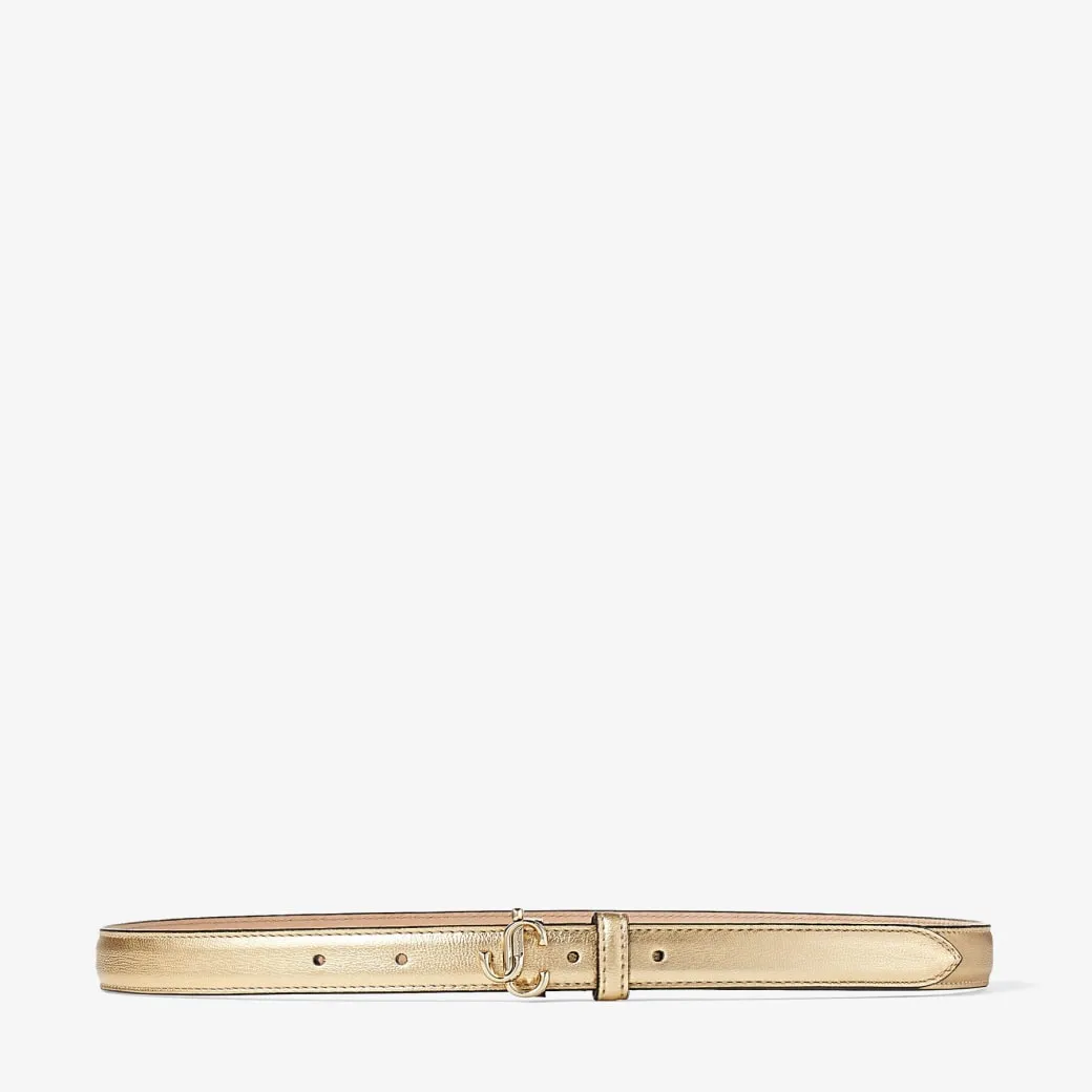 Mini Helina Gold Metallic Nappa Leather Mini Belt