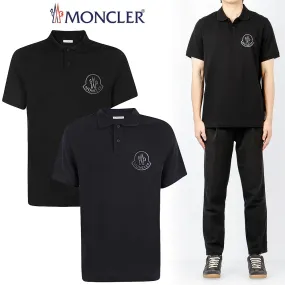 MONCLER  |Cotton Short Sleeves Logo FX Advantage / Exclusive Polos