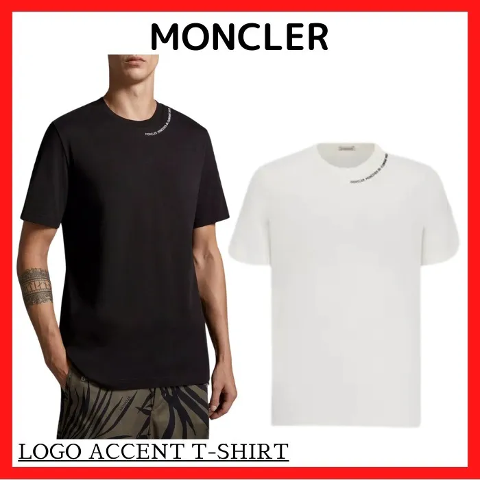 MONCLER  |Crew Neck Unisex Street Style Plain Cotton Short Sleeves