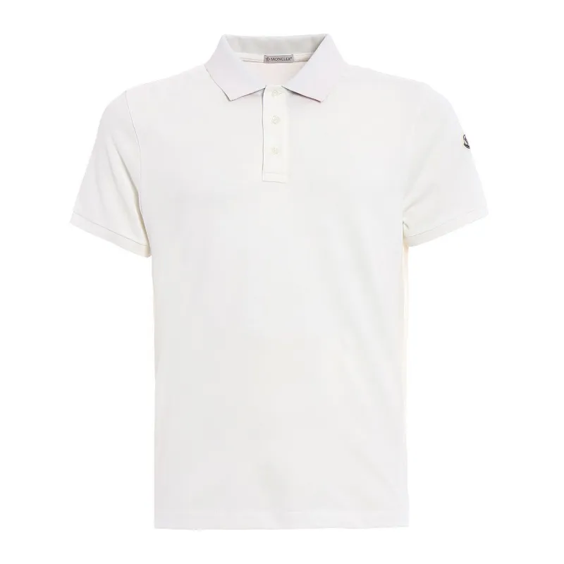 MONCLER  |Plain Cotton Short Sleeves Logo Polos