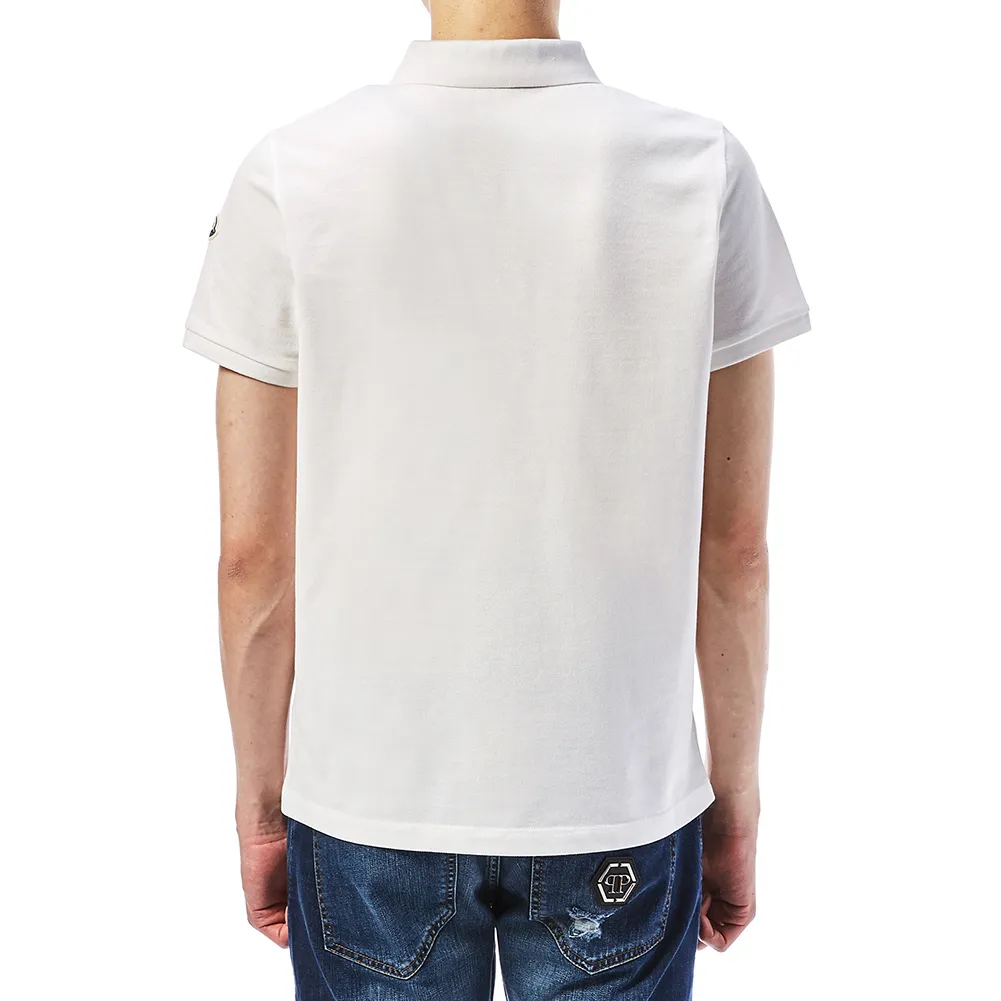 MONCLER  |Plain Cotton Short Sleeves Logo Polos