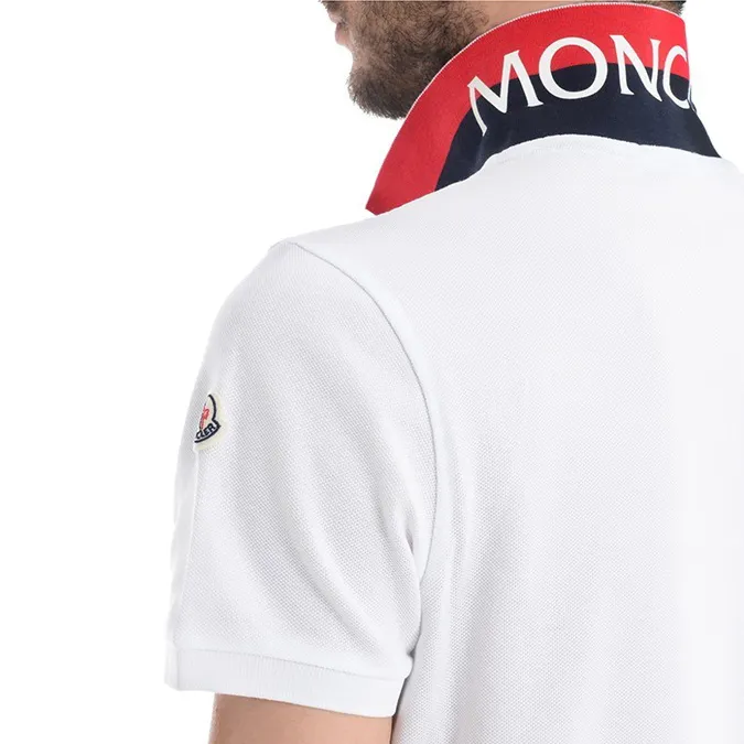 MONCLER  |Plain Cotton Short Sleeves Logo Polos