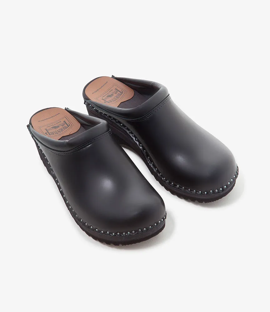 'Monet' Clog – Black Leather