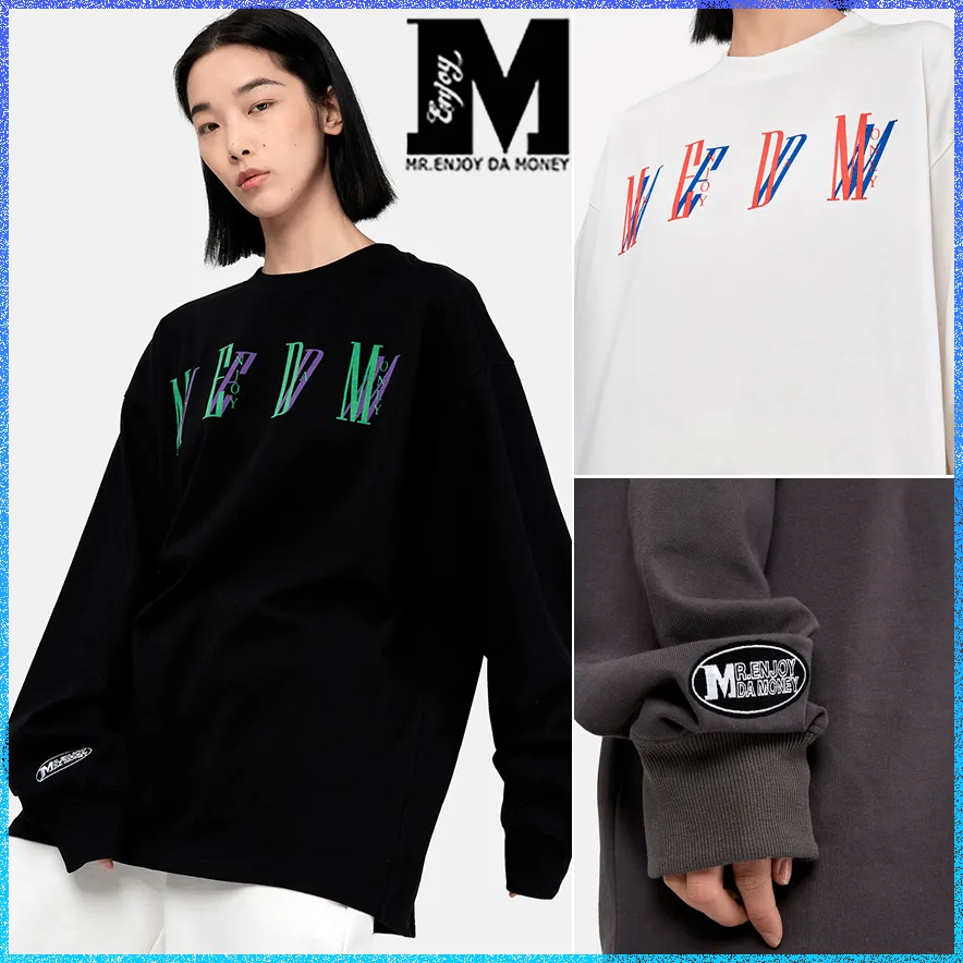 MR. ENJOY DA MONEY  |Crew Neck Unisex Street Style Cotton Oversized Logo