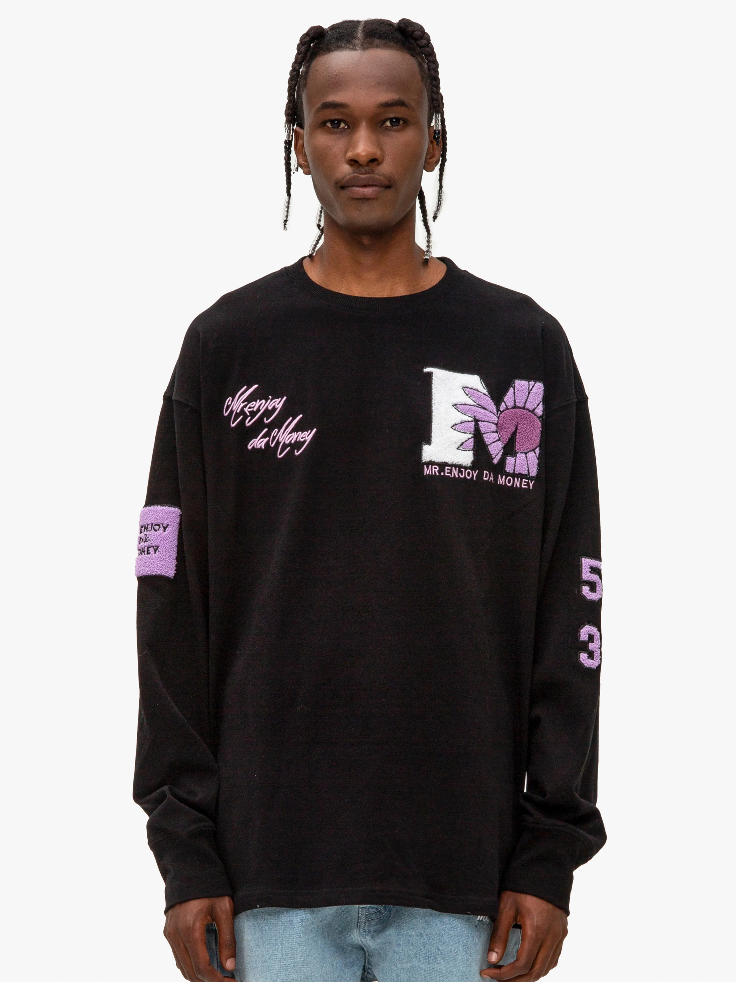 MR. ENJOY DA MONEY  |Crew Neck Unisex Street Style Cotton Short Sleeves Oversized