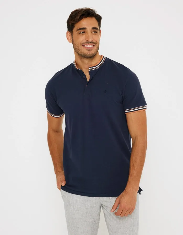 Navy Blue Short Sleeve Polo - Silba